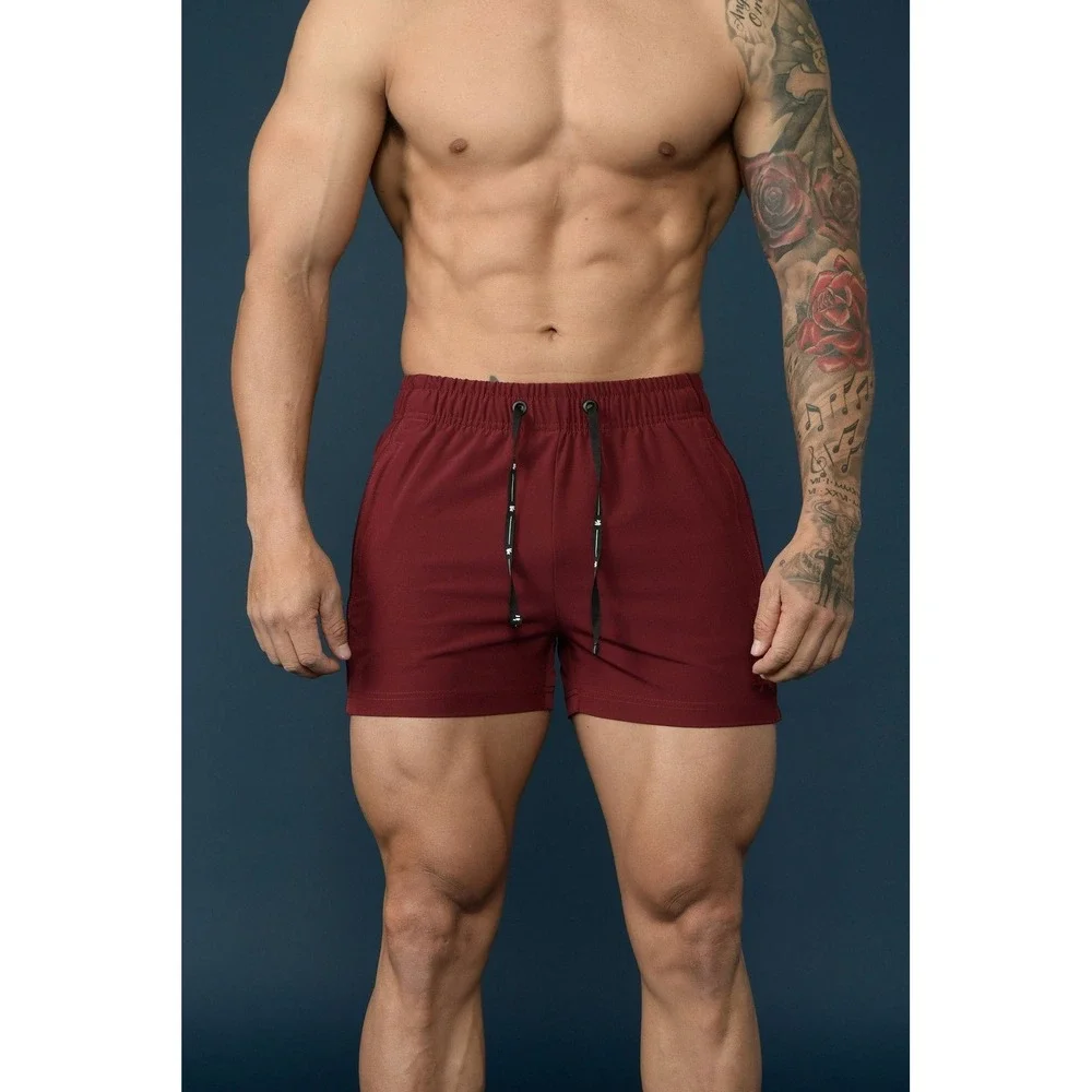YoungLA 101 Bodybuilding Short Shorts Medium Burgundy